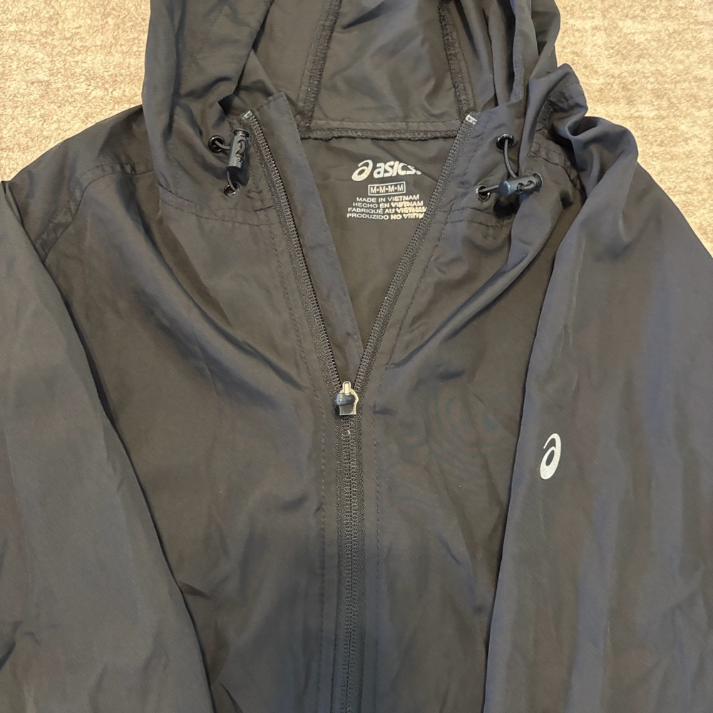 ASICS Charcoal Hooded Windbreaker
